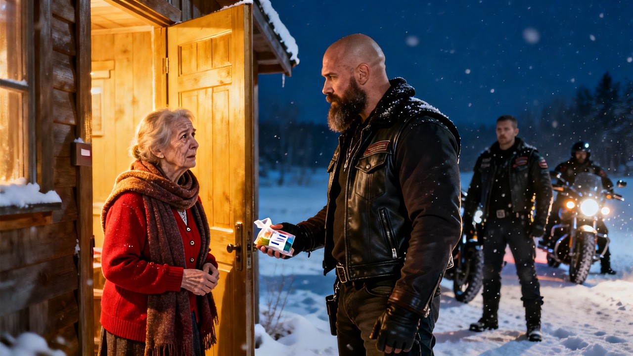 Old Woman Helps 20 Freezing Hells Angels Bikers — 1000 Show Up Morning After