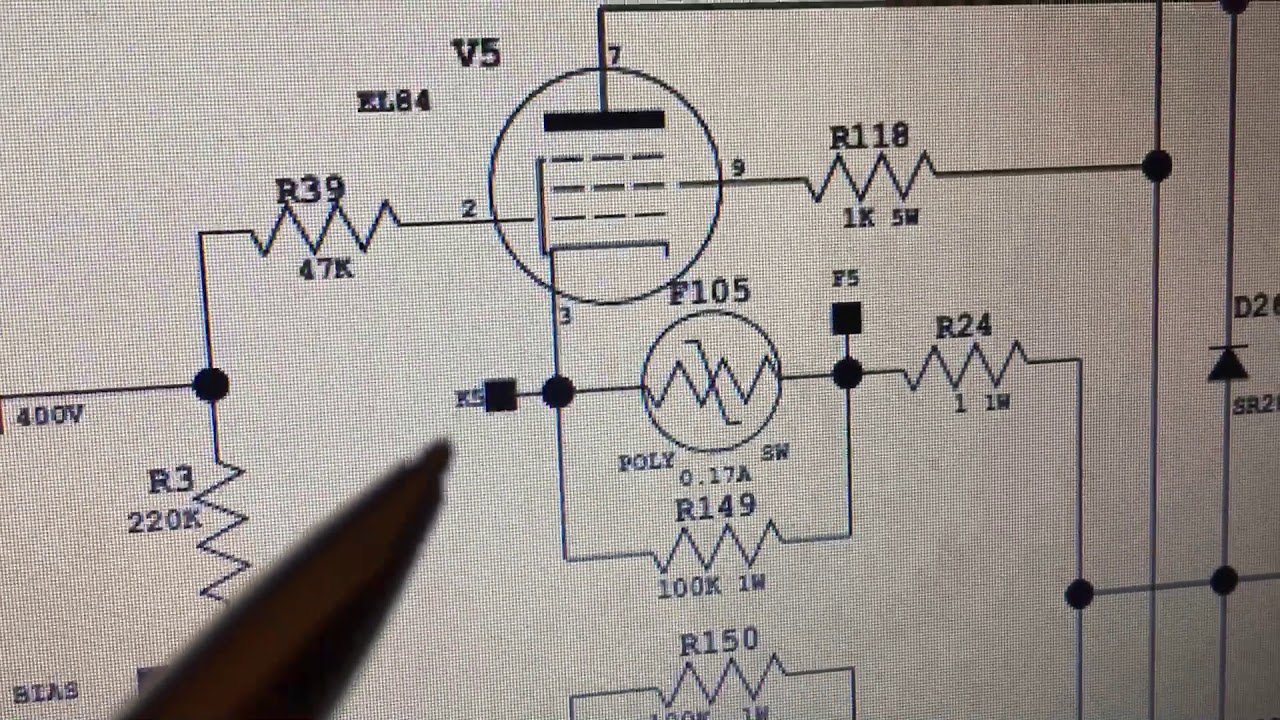 Peavey Classic 20W MH bias signalling and protection circuits explained
