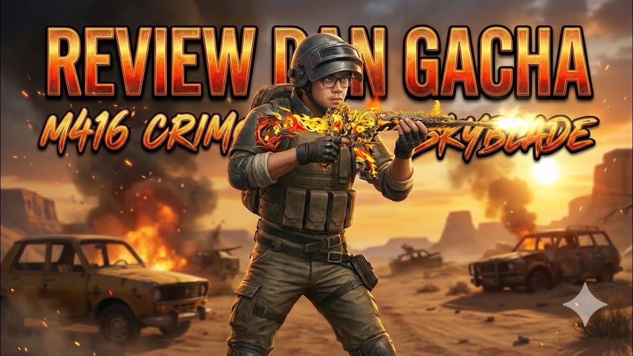 Review dan Gacha sedikit M416 crimson skyblade - PUBG MOBILE 