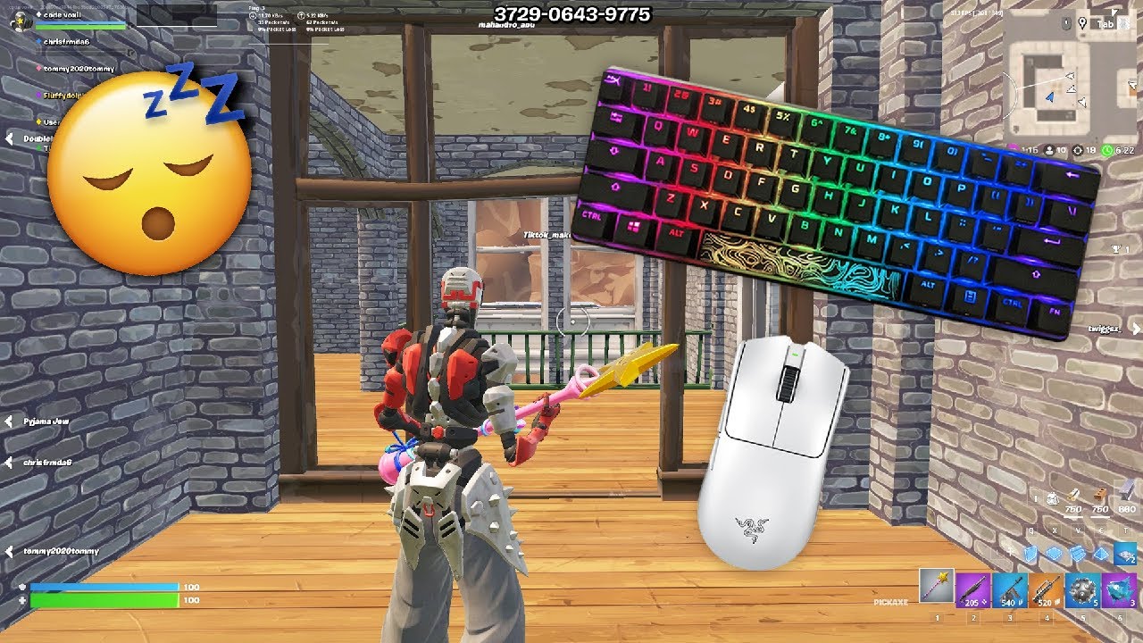HyperX Alloy Origins 60 Fortnite Gameplay & Keyboard Sounds 240 FPS 4K Smooth