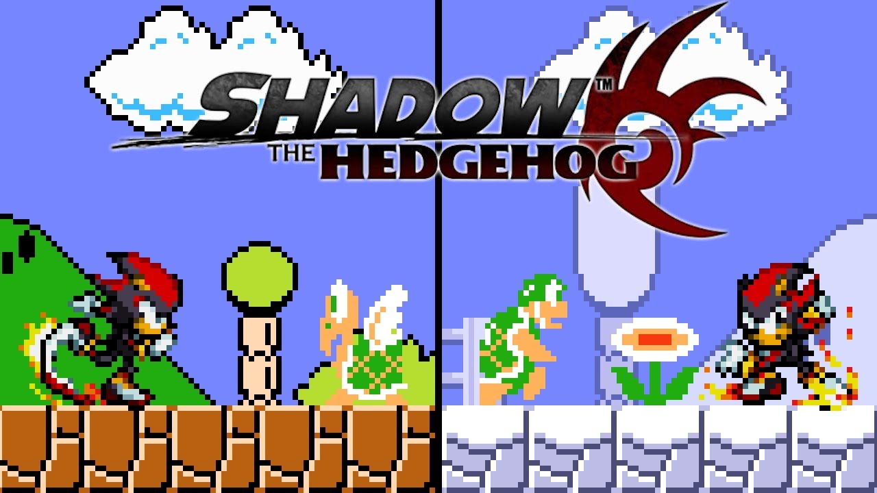 Shadow The Hedgehog in Super Mario Bros. 1 (Sonic Boll 1.9.3). ᴴᴰ