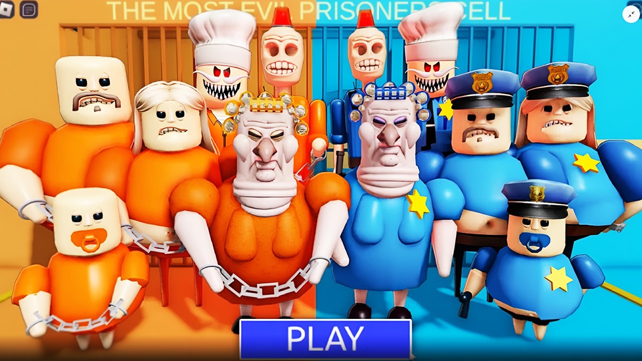 PRISONER VS POLICE PRISON RUN! Obby roblox! Gameplay Walkthrough No Death 4K