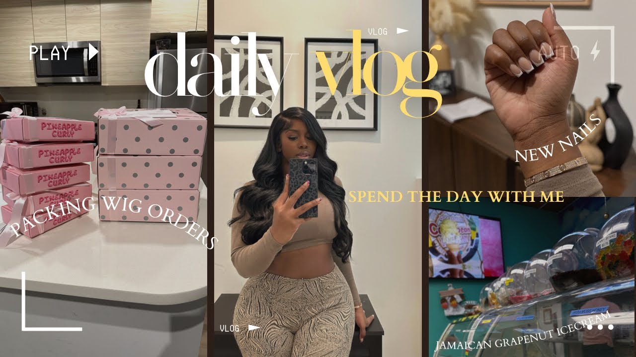 DAILY VLOG EP1| WORKING ON MY BRAND +  FOUND JAMAICAN ICE CREAM + NEW NAILS SHESYOURFAVE