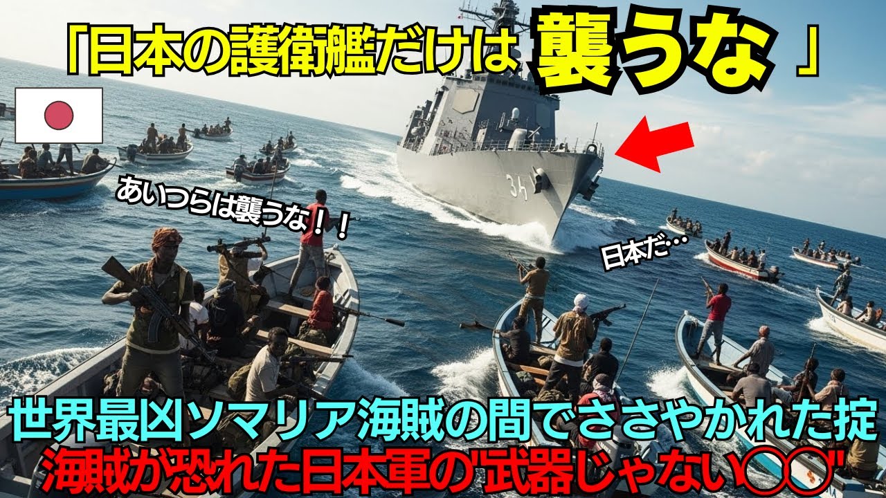 【海外の反応】「日本の護衛艦だけは絶対に襲うな…」ソマリア沖の海賊たちが震えながら守り続けた