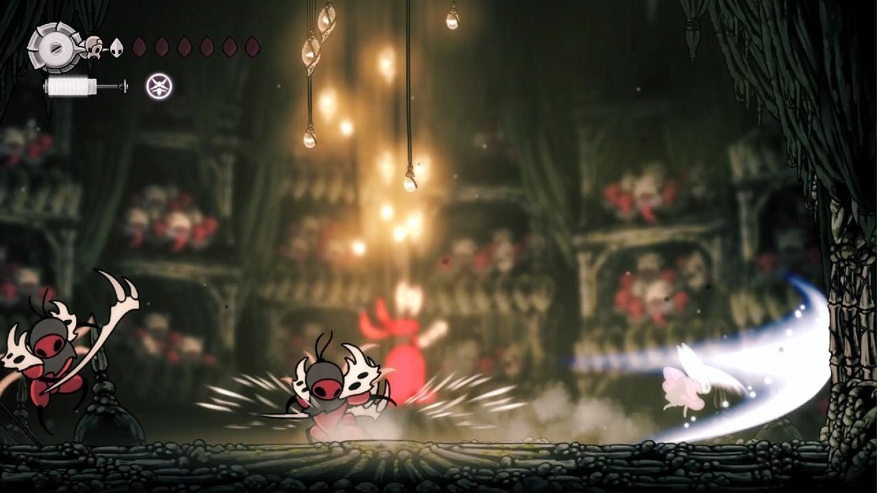 Hollow Knight: Silksong_空洞騎士-絲綢之歌~歌后卡梅莉塔逃課打法(薩滿紋章+十字綉反擊+登极握爪抓牆)