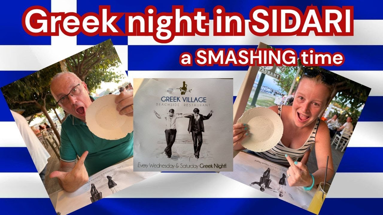 Greek night at the Greek Village in GREECE!  Sidari, oh what a night, OPA!