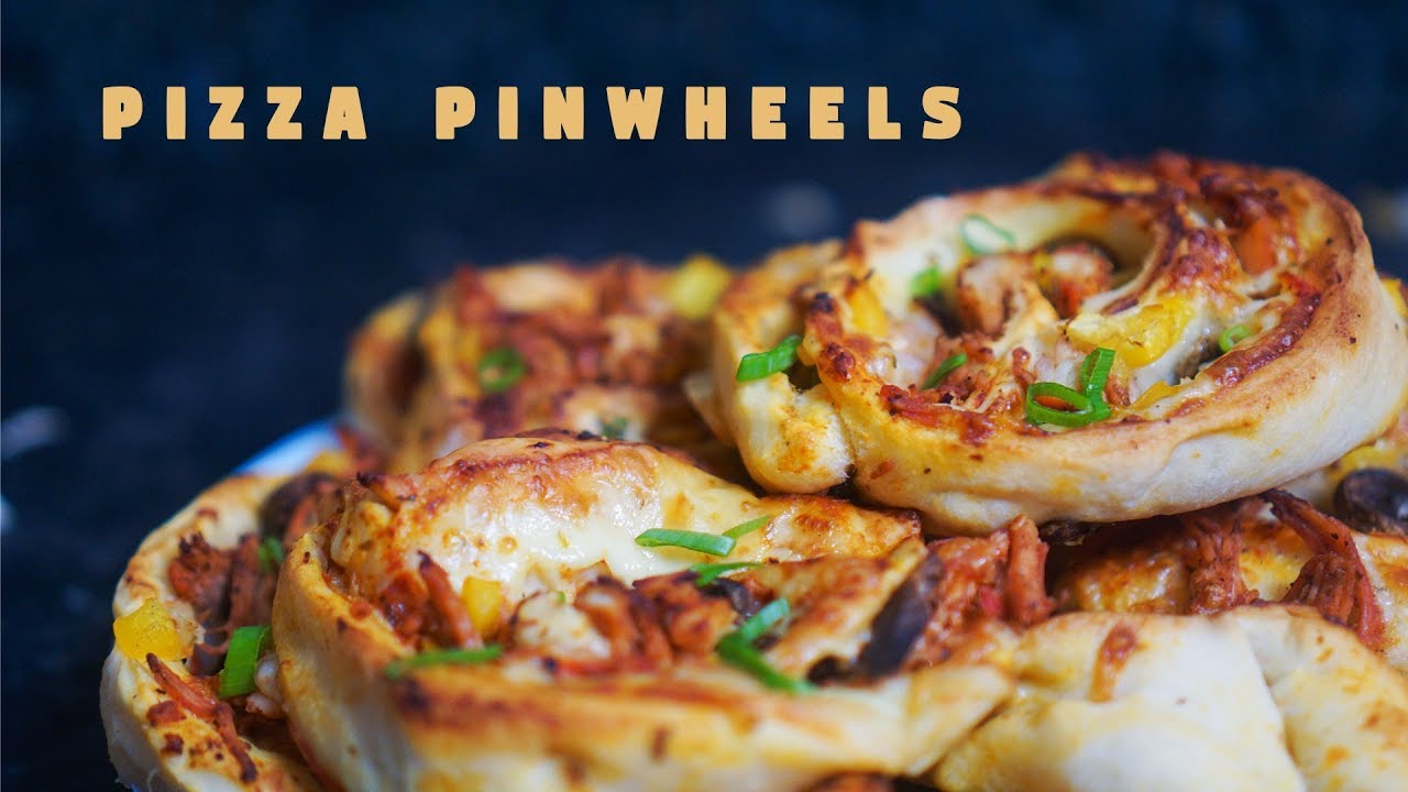Pizza Pinwheels | Filled with Pulled Chicken Tikka | Hungry for Goodies