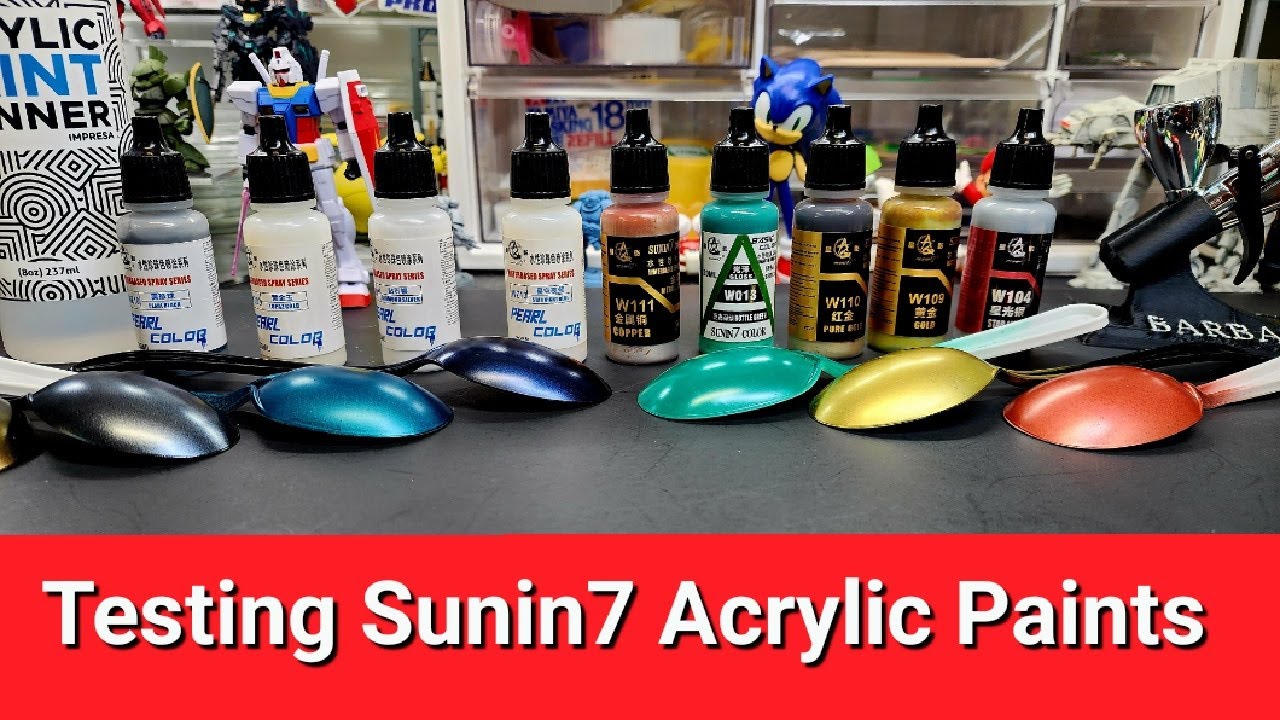 Testing Sunin7 Acrylic Airbrush Paints