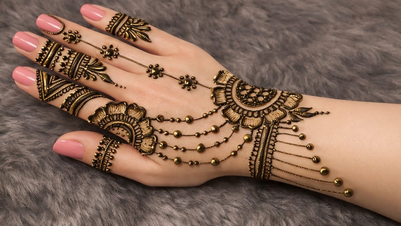 New back hand mehndi design | Easy mehndi | simple mehndi | mehndi ka design | mehndi design |Mehndi