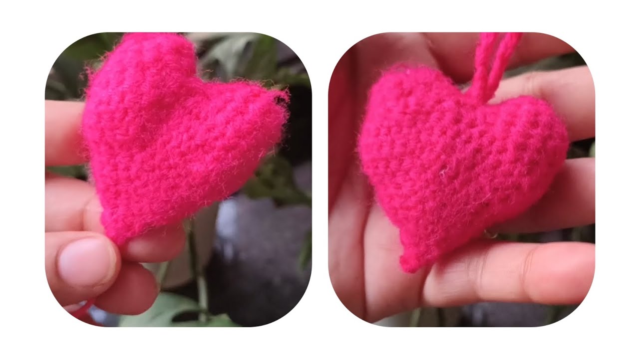 Cute  crochet 🧶 heart ❤️ #crochet #diy 