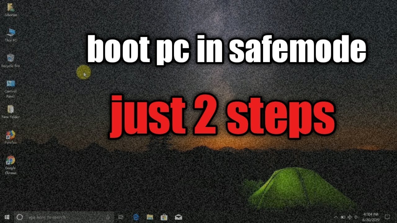 How to boot Pc in to safemode simplest method