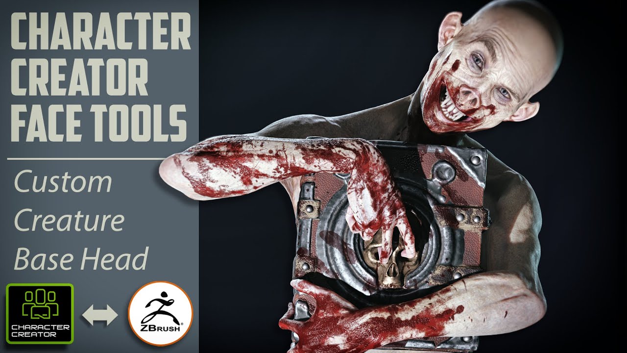 003 Face Tools & Custom Creature Base Head - Vampire Sculpt!