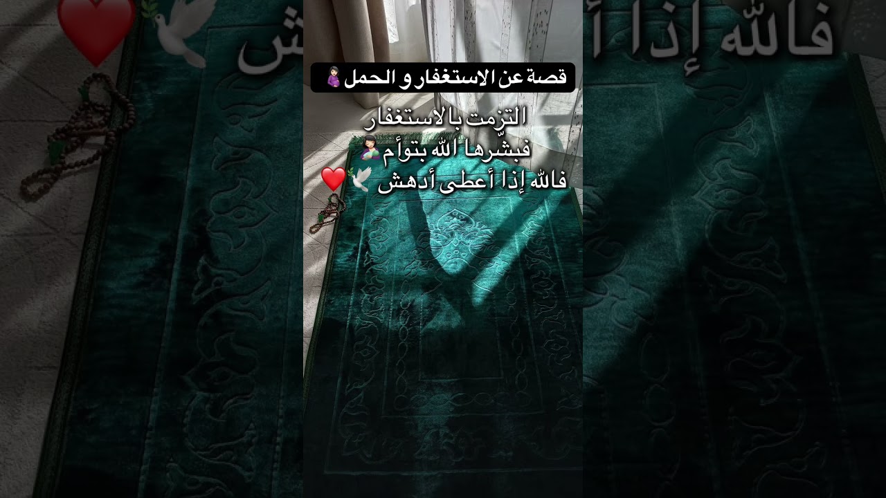 التزمت بالاستغفار فرزقها الله بتوأم #الاستغفار #استغفر_الله_واتوب_إليه 
