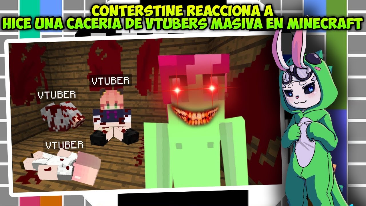 CONTERSTINE reacciona a Hice una cacería de VTUBERS masiva en Minecraft 😂🤣