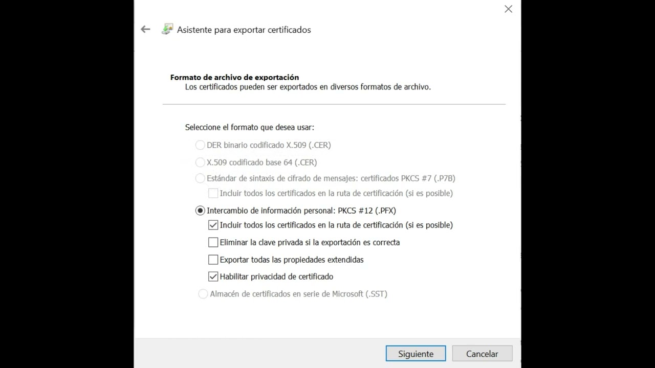Exportar el certificado digital del ordenador e Instalarlo en el m&oacute;vil.
