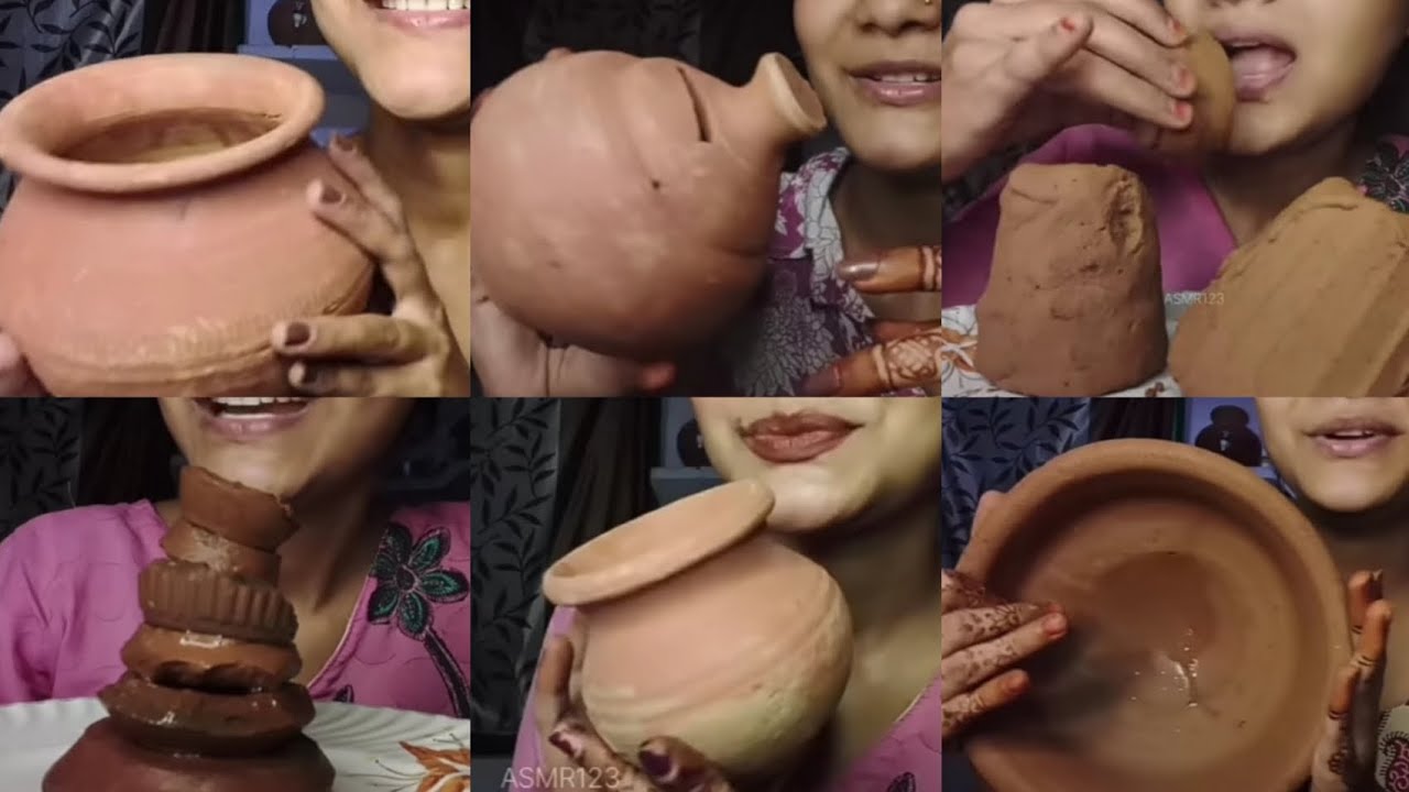 Requested video || asmr 123 only clay pot crunch #asmr #mukbang 