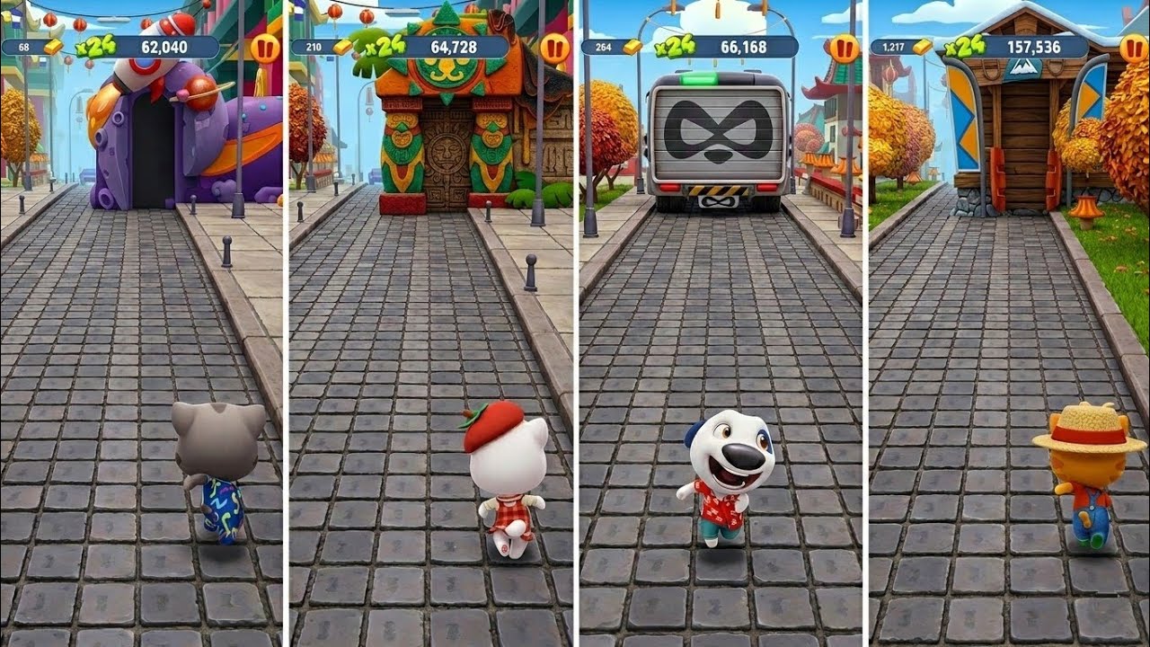 Talking Tom Gold Run: Snake Off Tom,Persimmon Angela,Hawallan Hank,Farmer Ginger (Android/iOS)