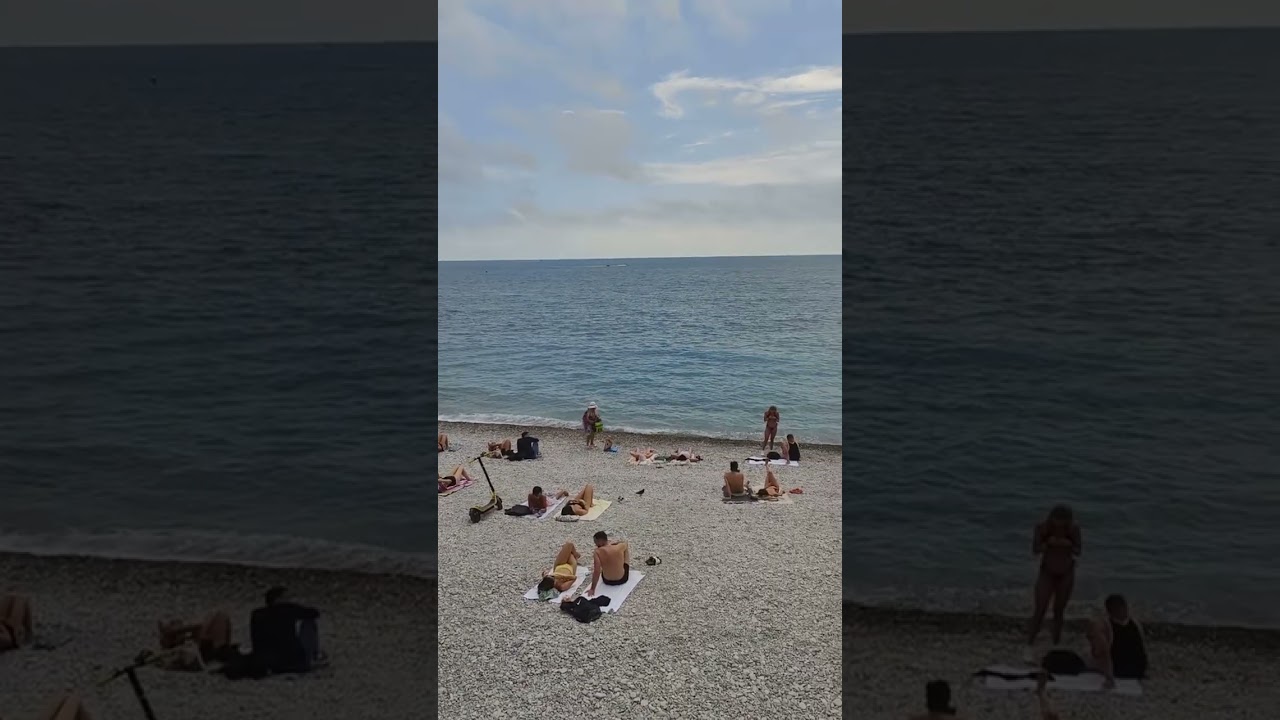 Shingle beach in Nice, France #travelvideo #nice #frenchriviera #beachday #rockybeach