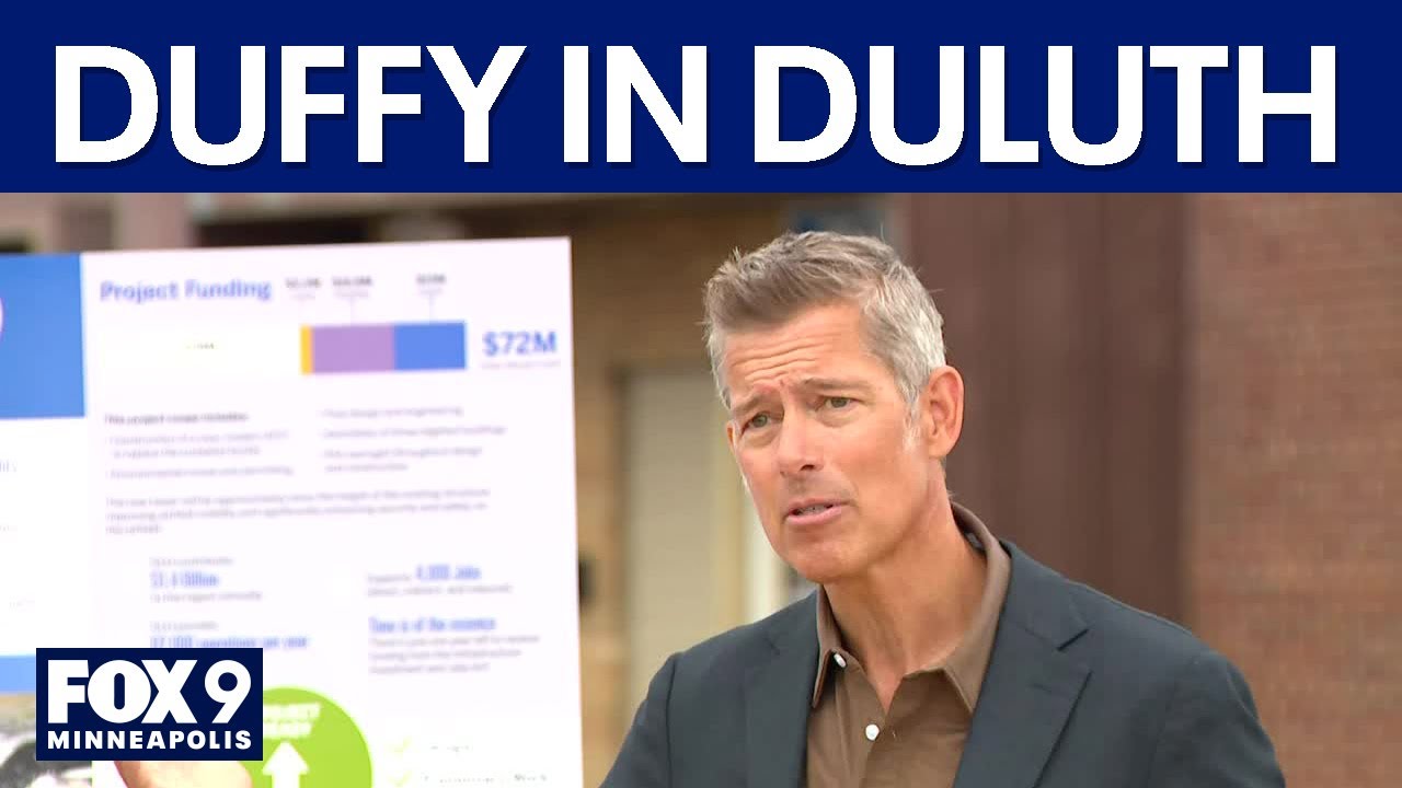 Sean Duffy tours Duluth airport, touts air traffic control funding [RAW]