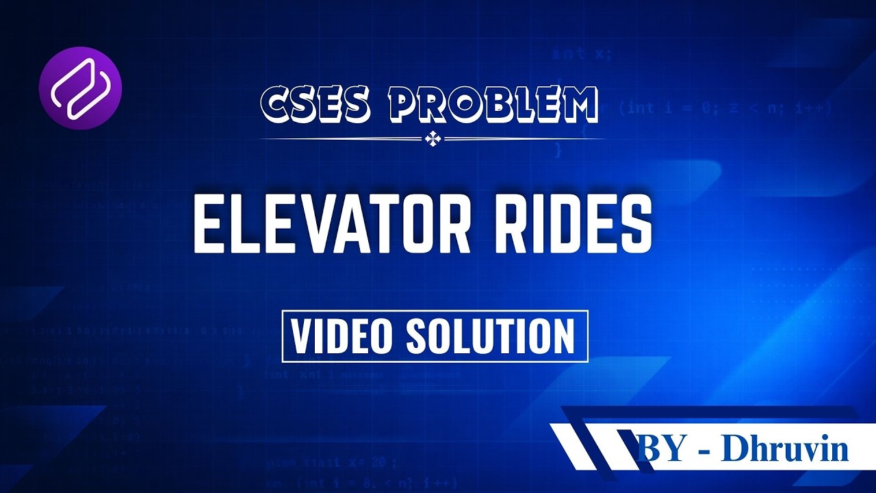 DP-20 Elevator Rides| Problem Solving | Competitive Programming | DSA | CSES