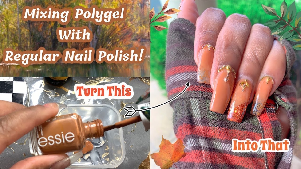 Mixing POLYGEL with REGULAR Nail Polish(Amazing Results!) Beginner friendly