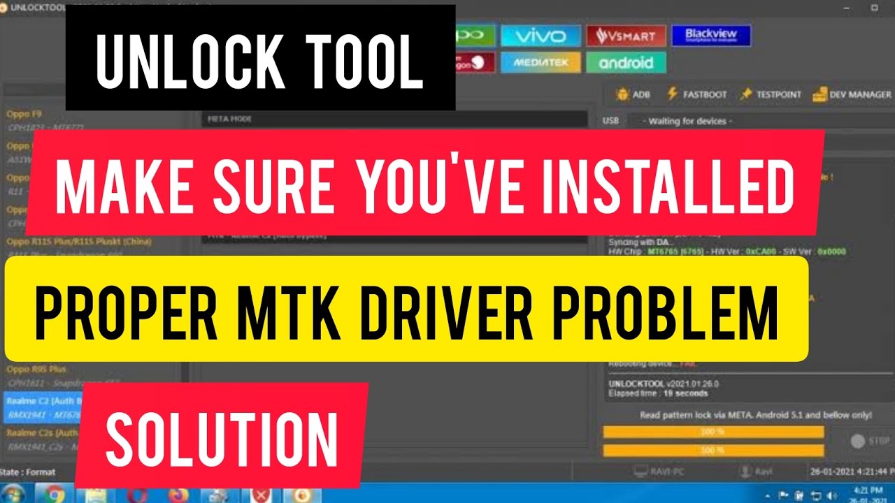 unlock tool install proper mtk driver problem fix 💯