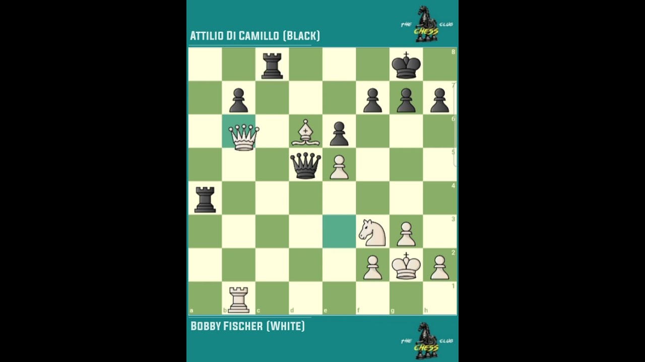 Bobby Fischer vs Attilio di Camillo ◉ USA Championship 1957/58 ‖ New York → NY USA (1957)