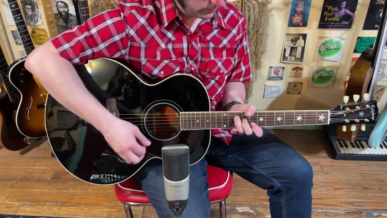 2023 Epiphone J-180 LS jumbo guitar