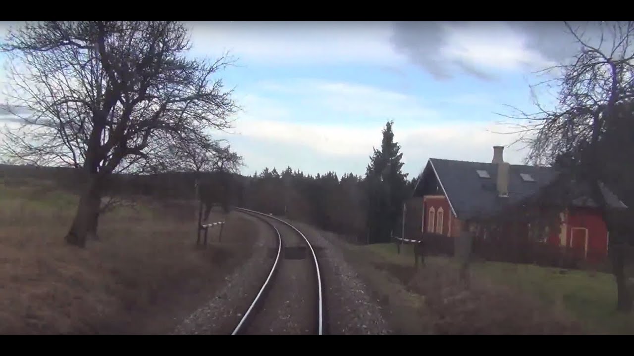 Trať 224 Tábor - Horní Cerekev  ze stanoviště strojvedoucího Timelapse