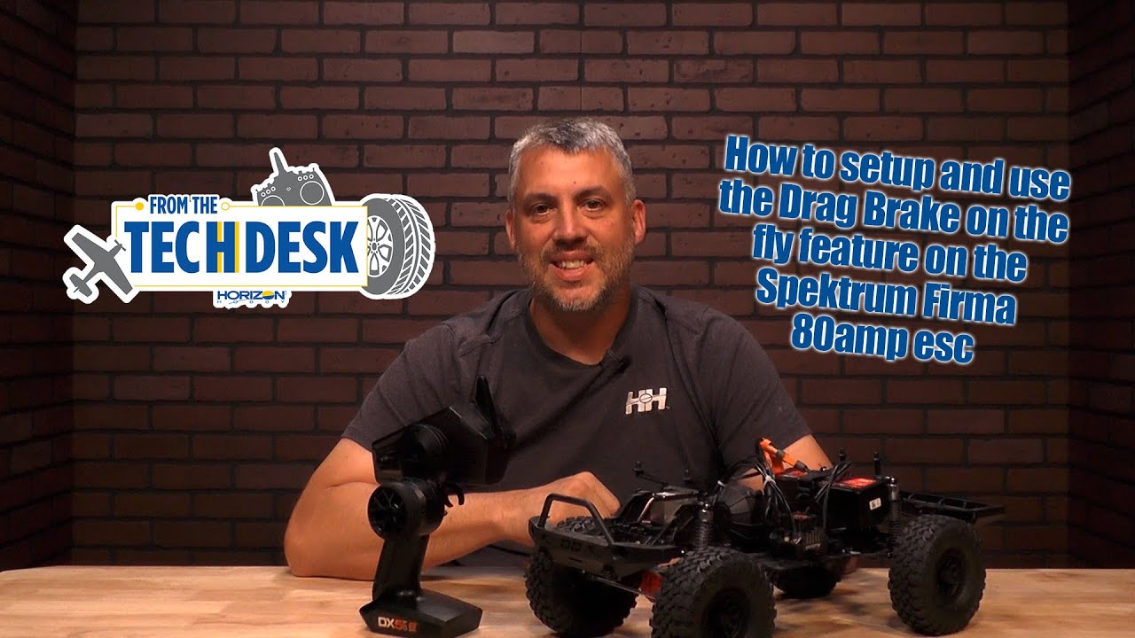 How to setup and use the Drag Brake on the fly feature on the Spektrum Firma 80amp Crawler esc