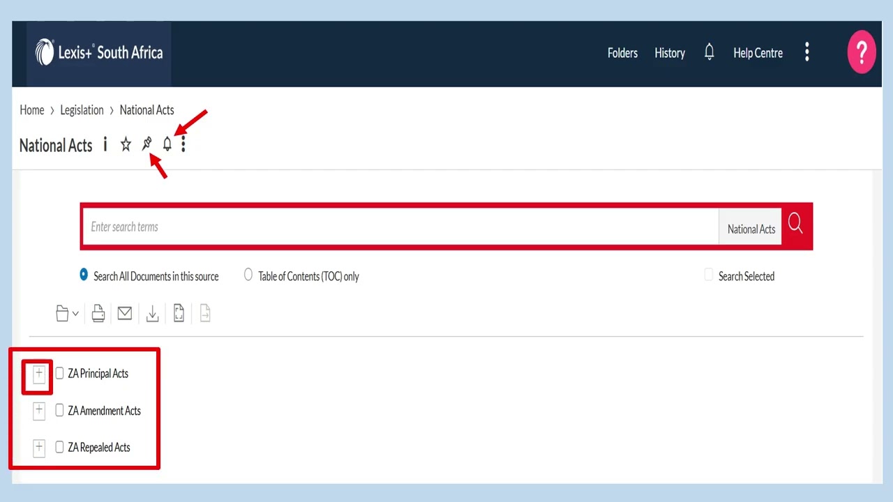 How to search - Lexis+ SA: searching for legislation