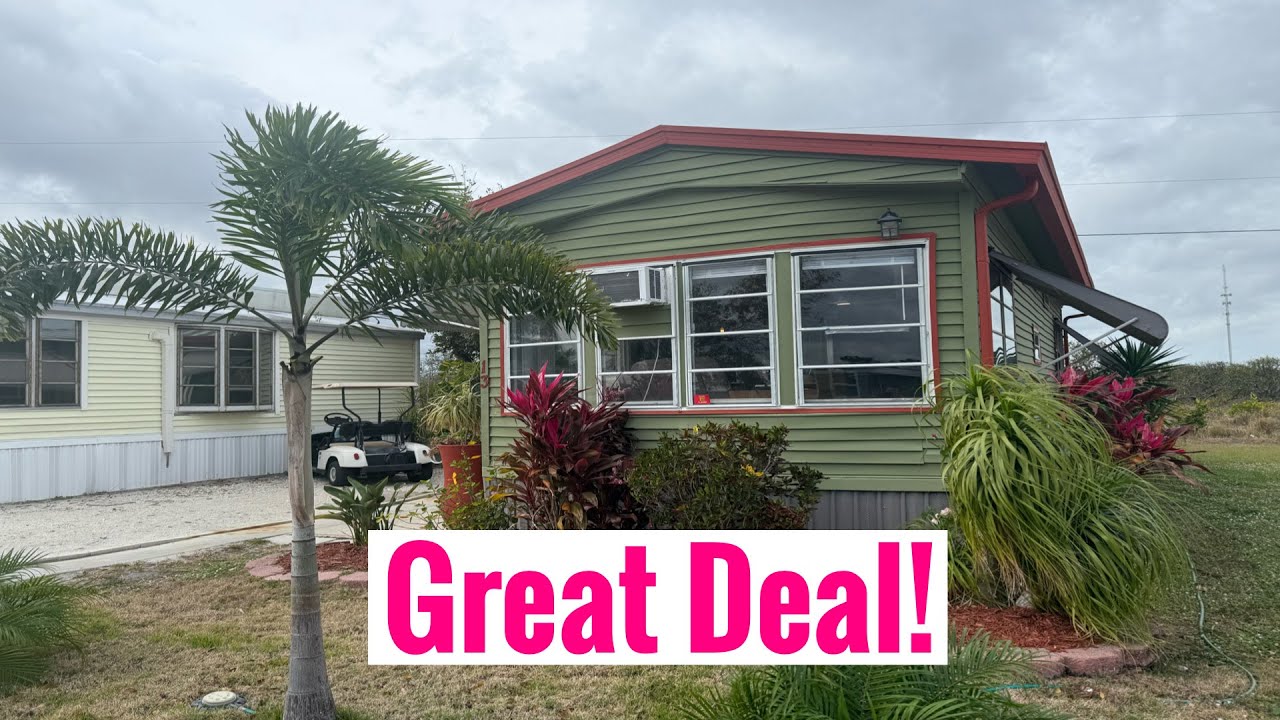 UNDER $18,000 Manufactured Home With No Rear Neighbors (Sunshine RV Resort Lake Placid Florida)!