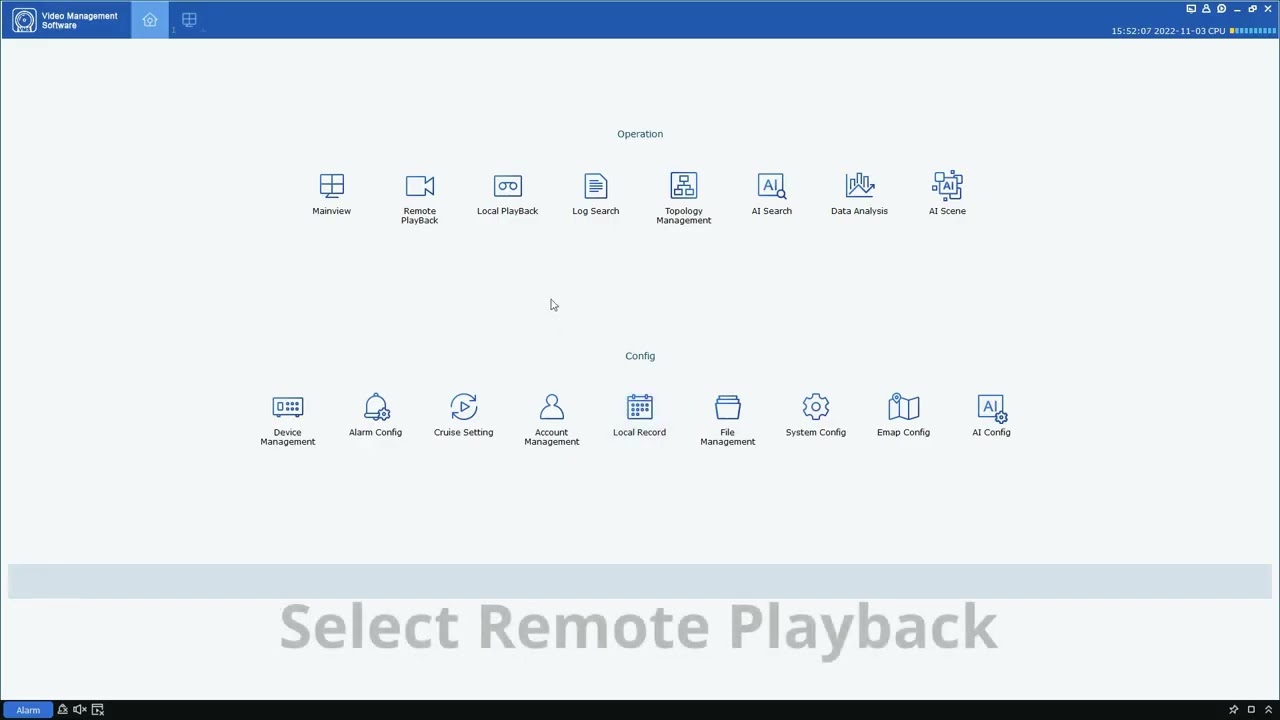 How to playback video on the VMS PRO software for Cortex