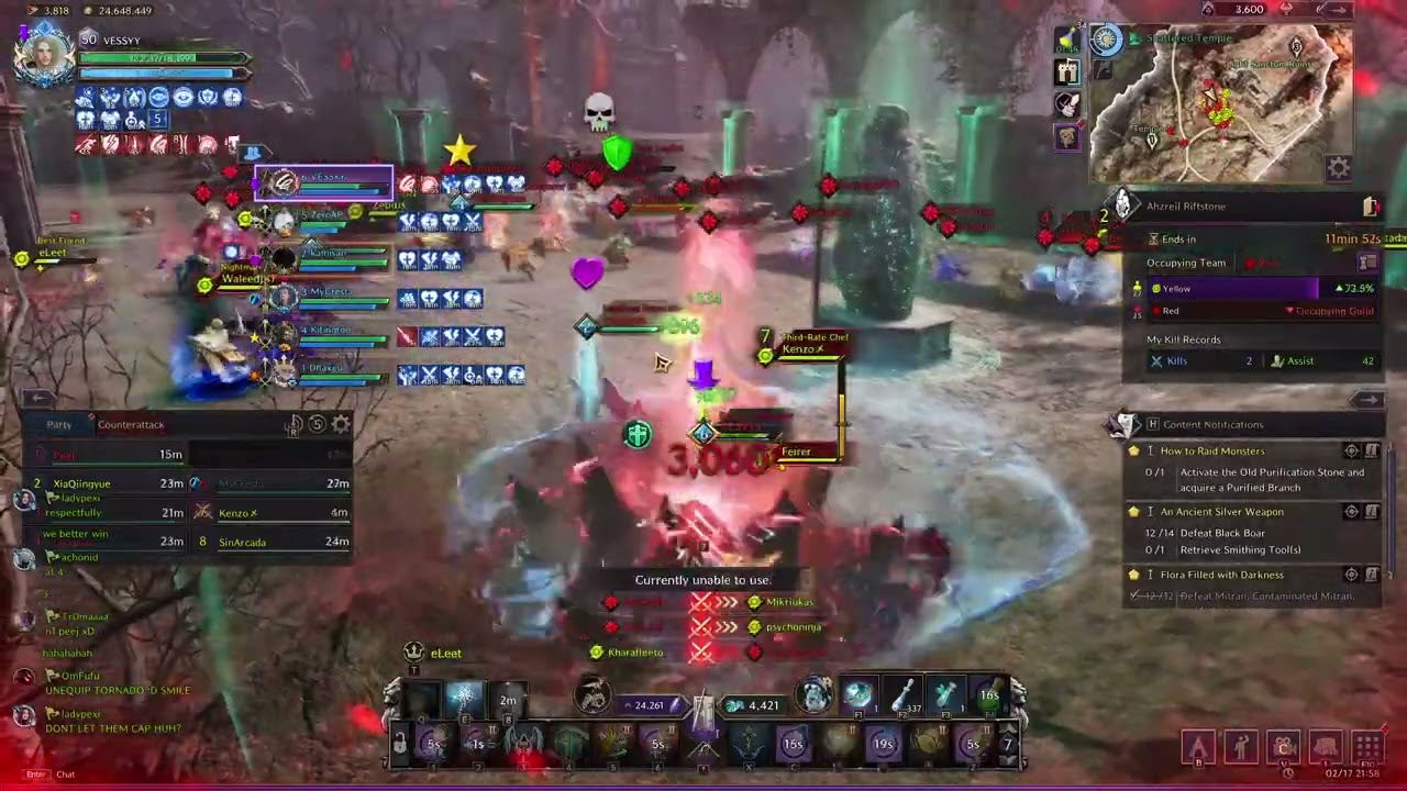THRONE AND LIBERTY HEALER POV WARGAME 2025 02 17 Wargame Greed vs Shin Ahzreil T&L