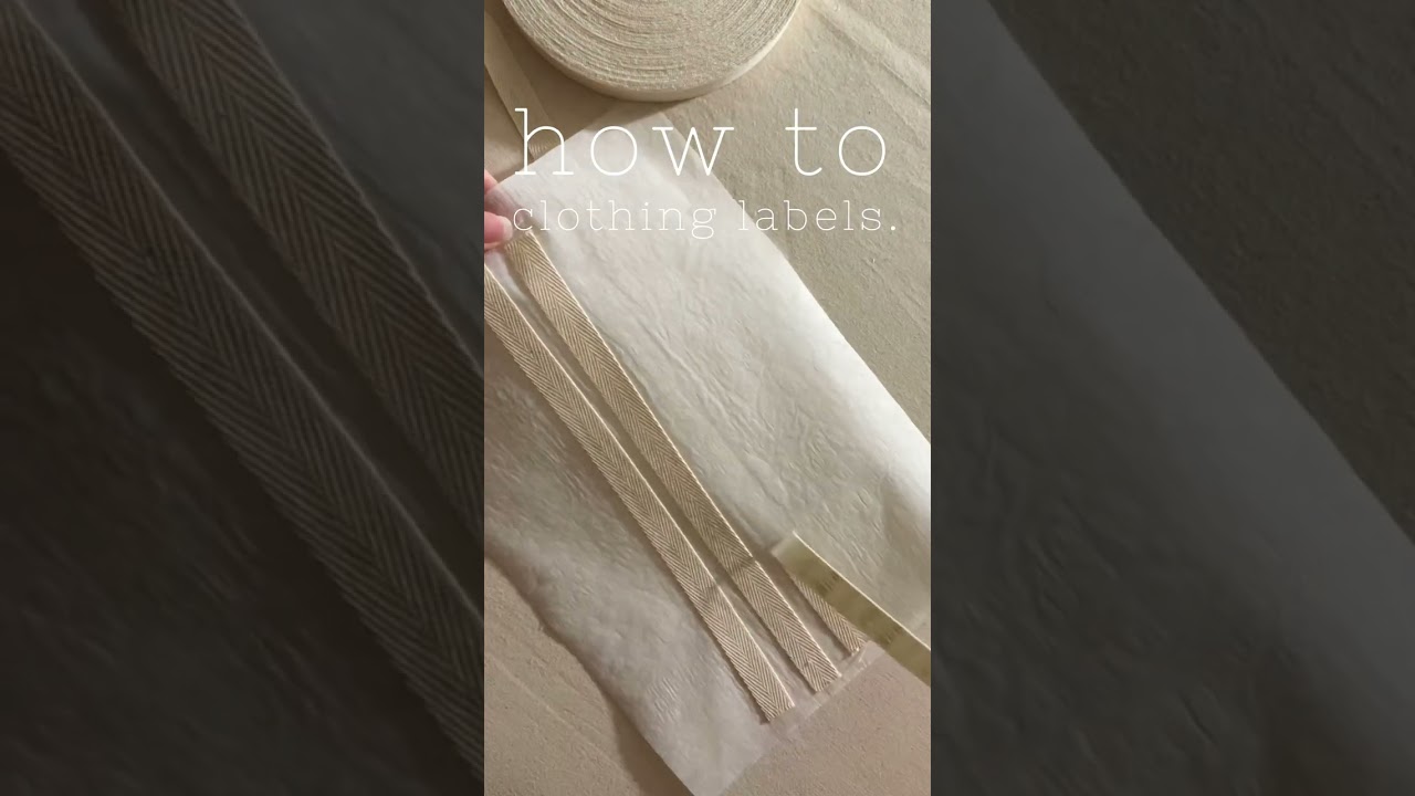 how to make your own clothing labels.
