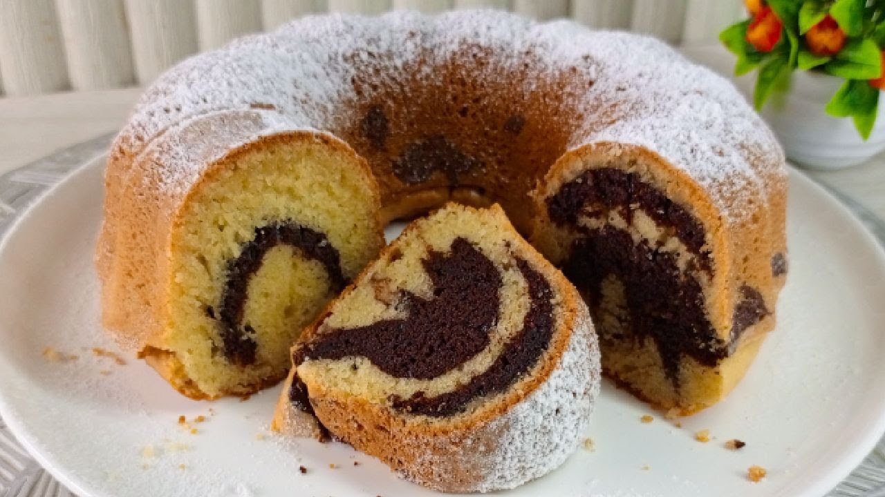 Schokoladenkuchen in 5 Minuten, Schoko Kuchen, Marmorkuchen