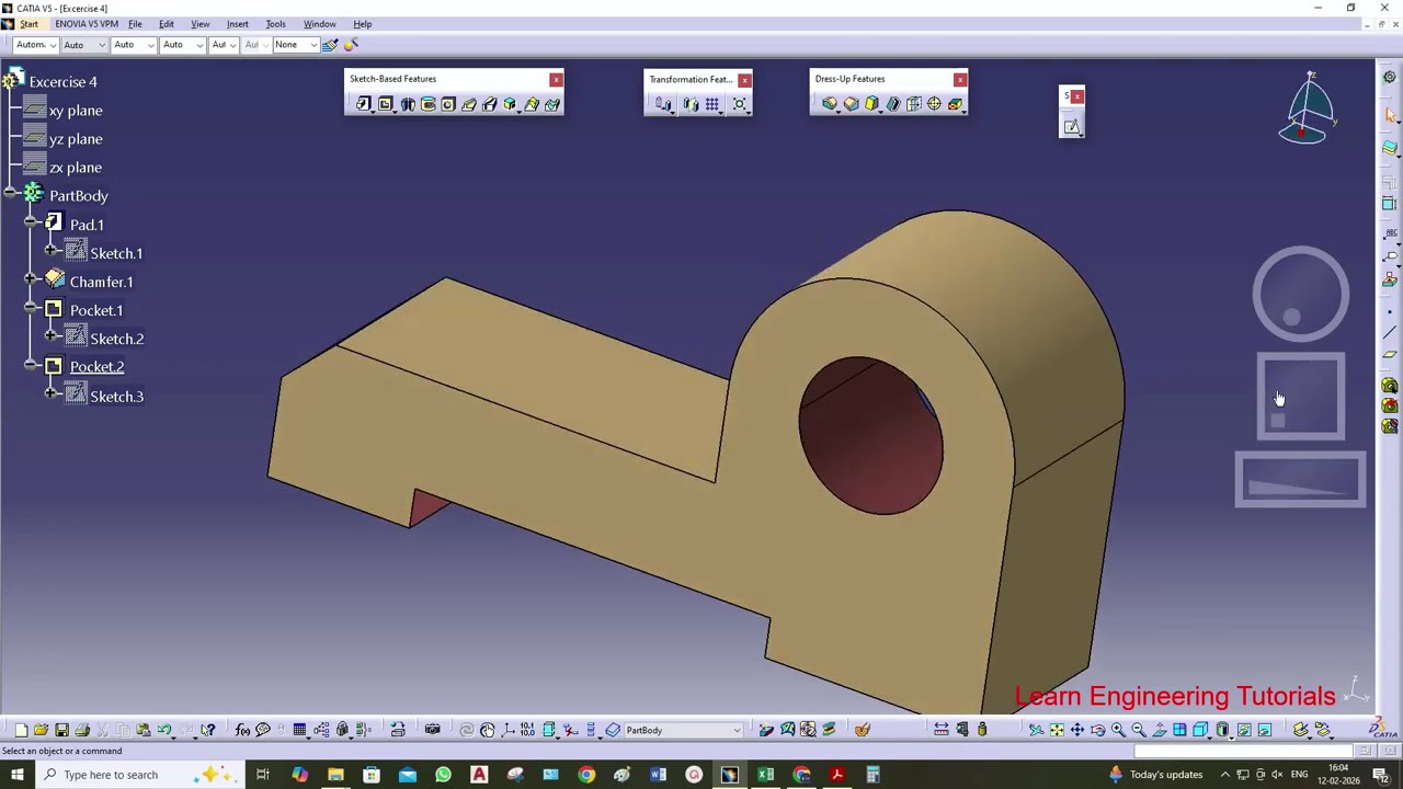 CATIA V5 Basic 3D Model - Exercises  04