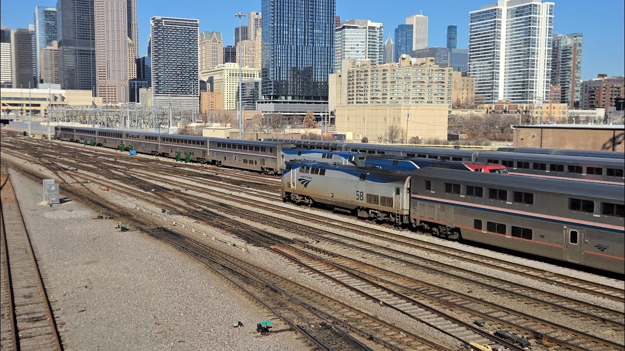 Amtrak and Metra BNSF action at Roosevelt Rd  Chicago, IL 02/15/26