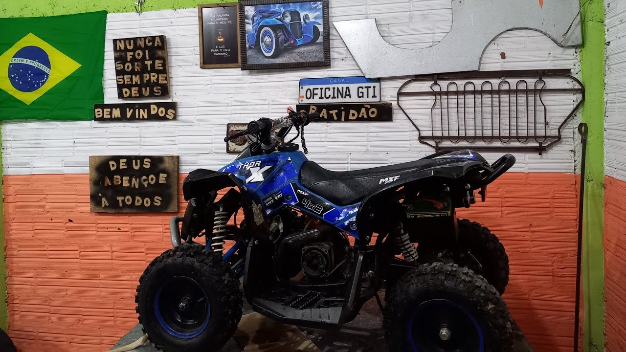 mini quadriciclo  Thor 49cc  fraco ruim de partida  e trancado