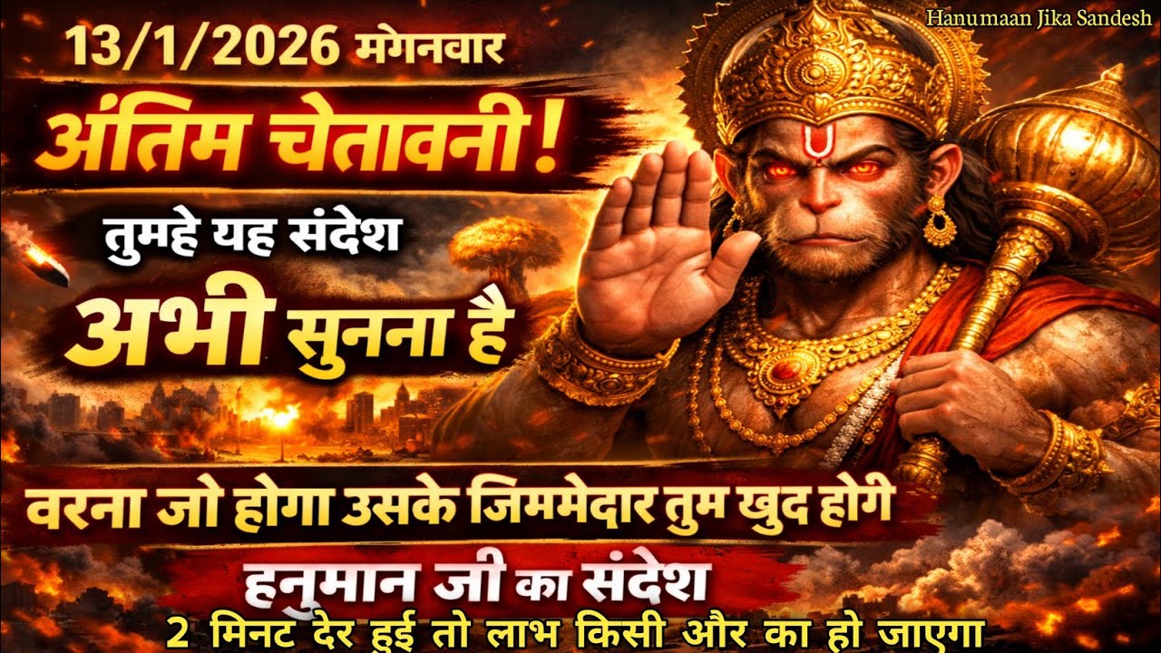 🙏🏻13 January 2026 Ka Hanumaan Jika Massage | Today Hanumaan Sandesh | Universe Massage