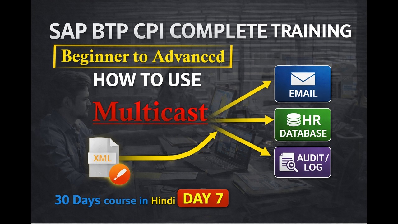 SAP CPI Multicast Explained with Real Time Example | Day 7 | Hindi | #sapcpi | SAP CPI