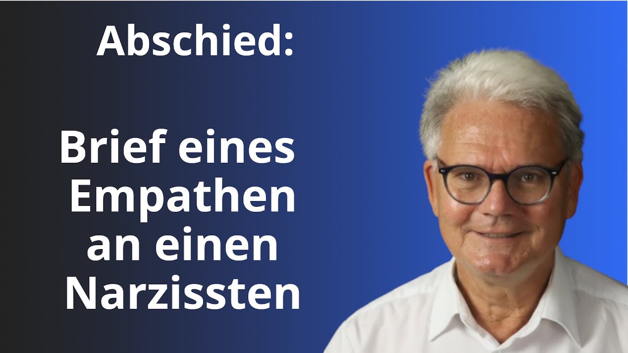 Abschiedsbrief eines Empathen an einen Narzissten. Der Empath gibt 100%, der Narzisst nur Brotkrumen