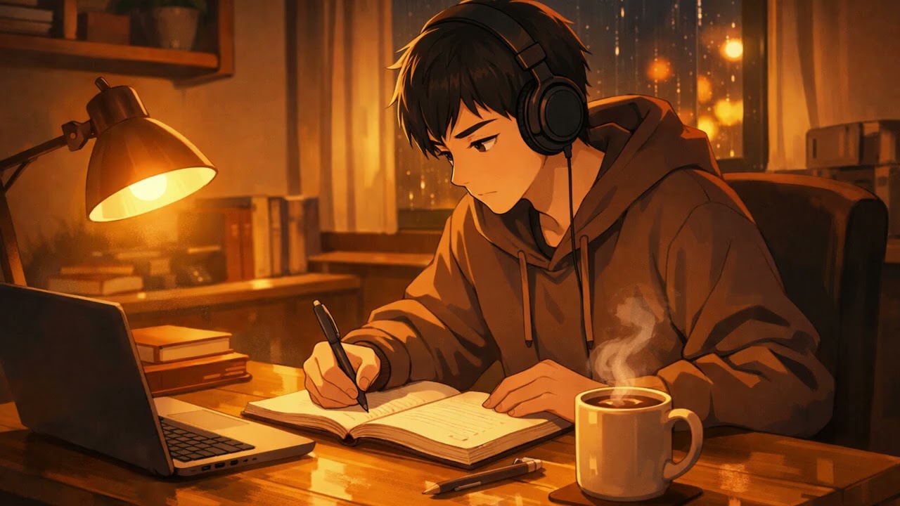 Cozy Late Night Lofi for Studying – 1 Hour | DEEPDESK