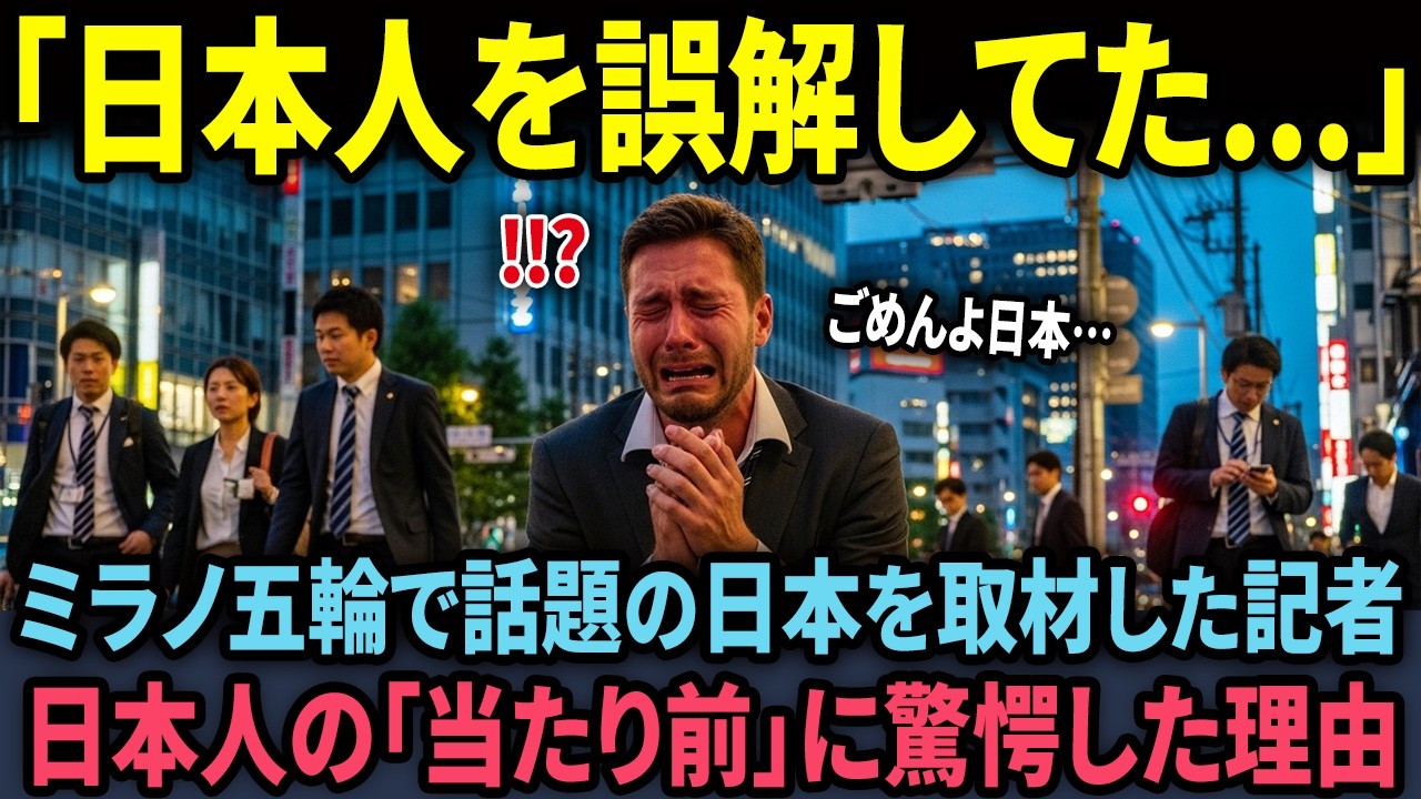 【海外の反応】「日本を批判しに来た」ミラノ五輪閉幕直後、イタリア人記者が東京で号泣しながら謝罪した理由