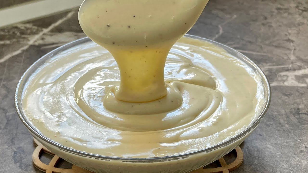 وصفة الصلصة البيضاء ألذ وأروع وأسهل صلصة للبيتزا والحشوات وكل المملحات / sauce blanche