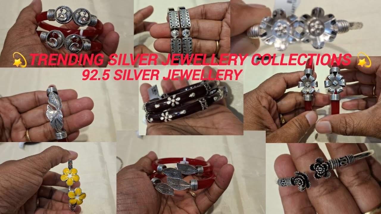 💫TRENDING 92.5 SILVER JEWELLERY COLLECTIONS  💫#silverjewllery #bracelet #noya #trendingjewellery