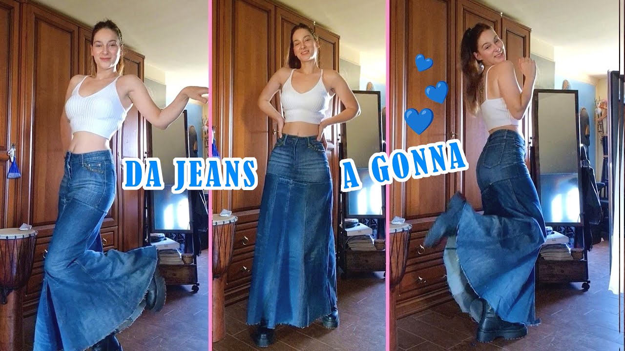 come cucire una gonna di jeans MAXI {SPOILER: procuratevi solo 2 jeans skinny!} DevaNatura
