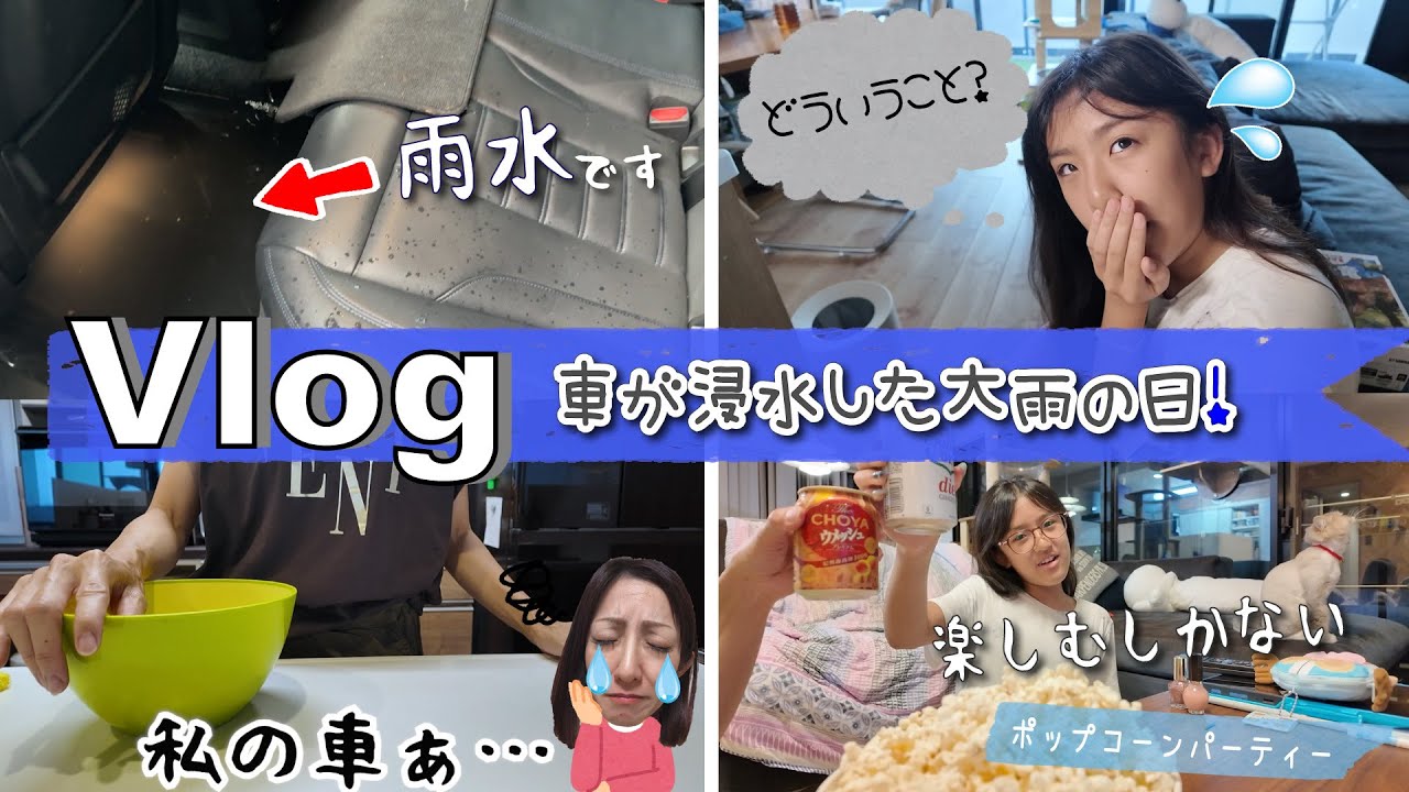 ★Vlog★熊本大雨の日！ママの車が大変なことに・・・