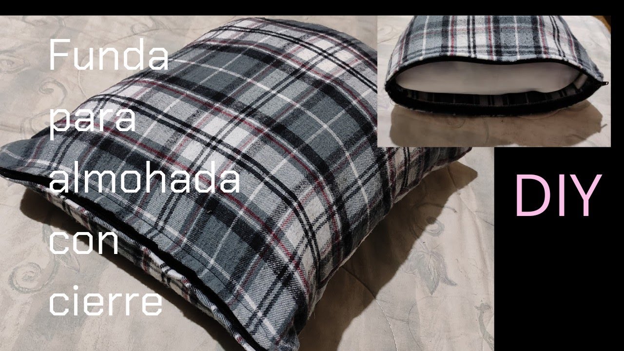 FUNDA PARA ALMOHADA/ con CIERRE/ DIY fácil..