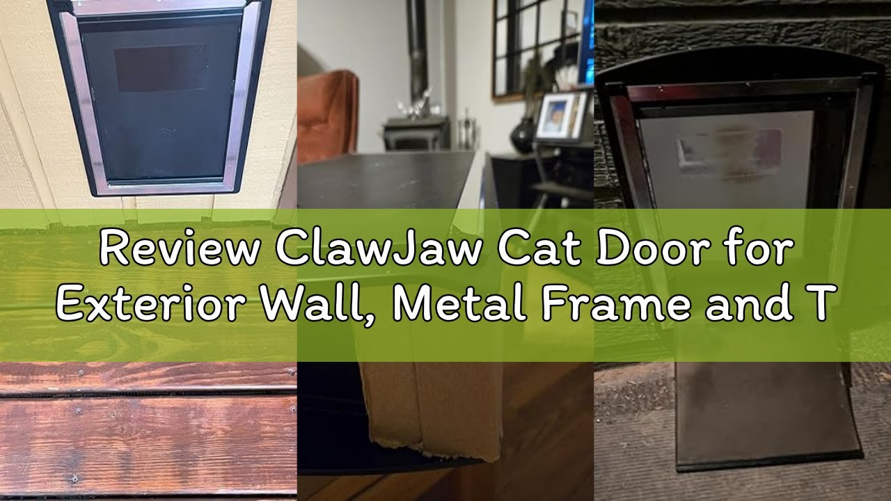 Review ClawJaw Cat Door for Exterior Wall, Metal Frame and Telescopic Tunnel Pet Door, Double Magnet